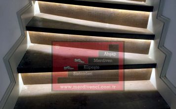 Led Aydınlatmalı Ahşap Merdivenler