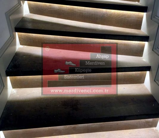Led Aydınlatmalı Ahşap Merdivenler