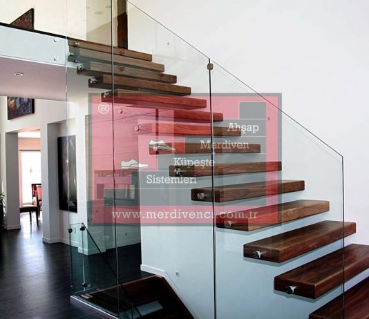 Demir Kaplama Ahşap Merdiven