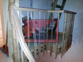 Yandan Bağlamalı Montajlı Ahşap Küpeşte